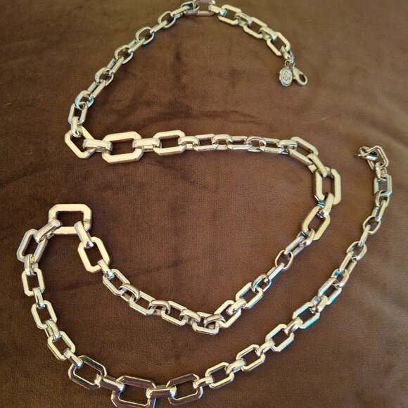 Dana Buchman Silver Necklace or Belt 36" - Picture 2 of 3